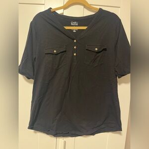 Croft & Barrow Women's Black Short Sleeve Tee